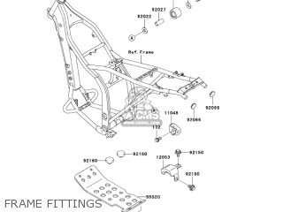 FRAME FITTINGS - KLX300A10 KLX300R 2005 USA CALIFORNIA CANADA