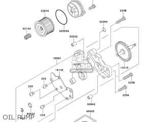 OIL PUMP - KLX300A10 KLX300R 2005 USA CALIFORNIA CANADA