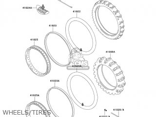 WHEELS/TIRES - KLX300A10 KLX300R 2005 USA CALIFORNIA CANADA