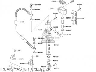 REAR MASTER CYLINDER - KLX300A10 KLX300R 2005 USA CALIFORNIA CANADA