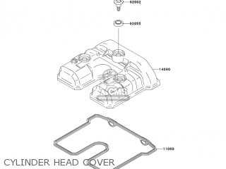 CYLINDER HEAD COVER - KLX300A10 KLX300R 2005 USA CALIFORNIA CANADA