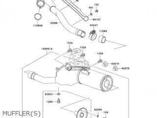 MUFFLER(S) - KLX300A10 KLX300R 2005 USA CALIFORNIA CANADA