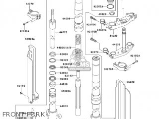 FRONT FORK - KLX300A10 KLX300R 2005 USA CALIFORNIA CANADA