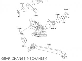 GEAR CHANGE MECHANISM - KLX300A10 KLX300R 2005 USA CALIFORNIA CANADA