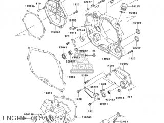 ENGINE COVER(S) - KLX300A10 KLX300R 2005 USA CALIFORNIA CANADA