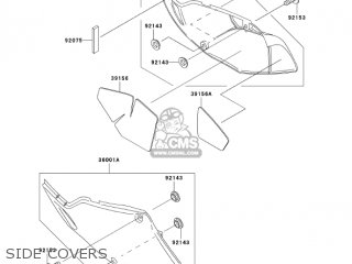 SIDE COVERS - KLX300A10 KLX300R 2005 USA CALIFORNIA CANADA