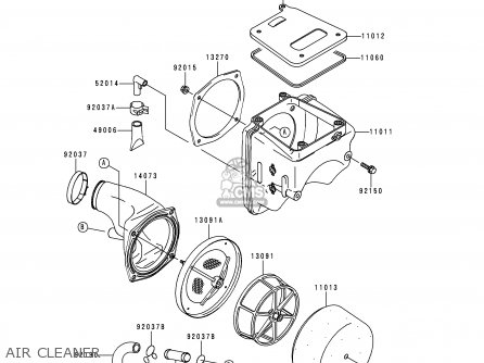 AIR CLEANER - KLX300A2 KLX300R 1997 EUROPE FR