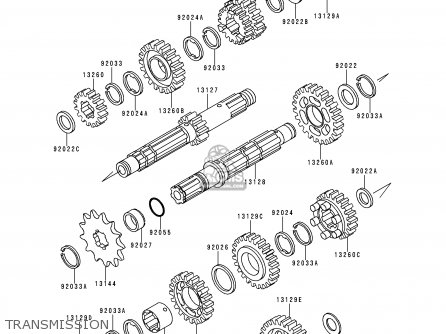 TRANSMISSION - KLX300A2 KLX300R 1997 EUROPE FR