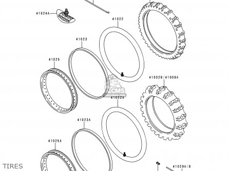TIRES - KLX300A2 KLX300R 1997 EUROPE FR