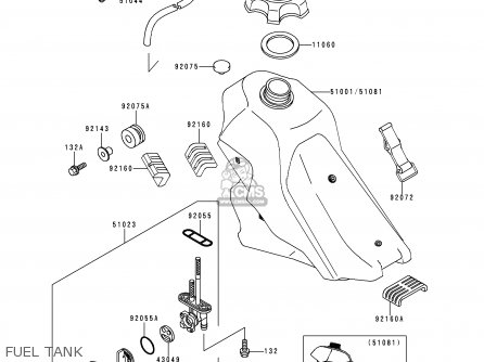FUEL TANK - KLX300A2 KLX300R 1997 EUROPE FR