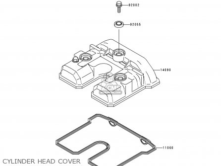CYLINDER HEAD COVER - KLX300A2 KLX300R 1997 USA CANADA