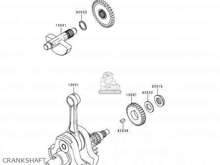 CRANKSHAFT - KLX300A2 KLX300R 1997 USA CANADA