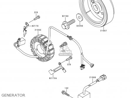 GENERATOR - KLX300A2 KLX300R 1997 USA CANADA