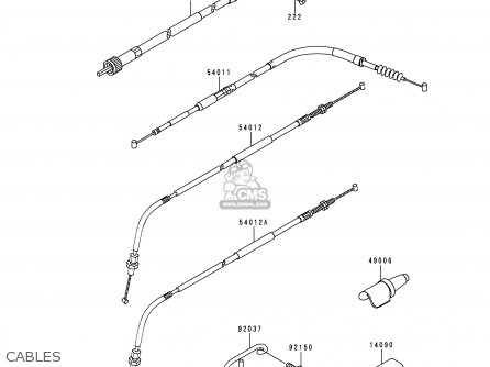 CABLES - KLX300A2 KLX300R 1997 USA CANADA