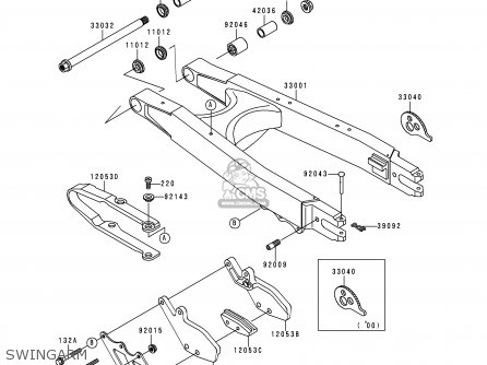 SWINGARM - KLX300A3 KLX300R 1998 EUROPE FR