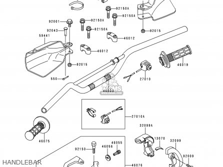 HANDLEBAR - KLX300A3 KLX300R 1998 EUROPE FR