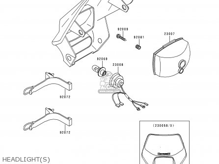 HEADLIGHT(S) - KLX300A3 KLX300R 1998 EUROPE FR