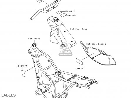 LABELS - KLX300A3 KLX300R 1998 EUROPE FR