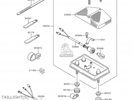 TAILLIGHT(S) - KLX300A3 KLX300R 1998 USA CALIFORNIA CANADA