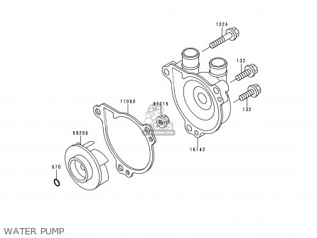 WATER PUMP - KLX300A4 KLX300R 1999 EUROPE FR