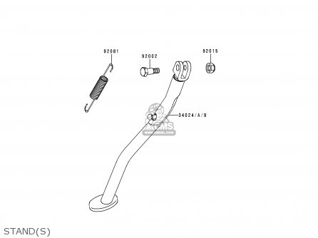 STAND(S) - KLX300A4 KLX300R 1999 EUROPE FR
