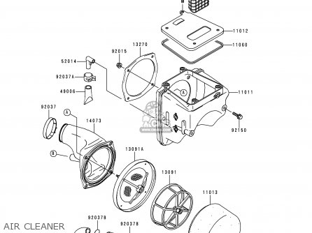AIR CLEANER - KLX300A4 KLX300R 1999 USA CALIFORNIA CANADA