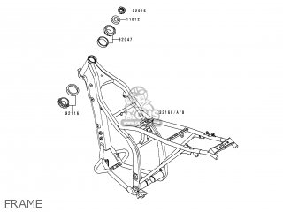 FRAME - KLX300A4 KLX300R 1999 USA CALIFORNIA CANADA