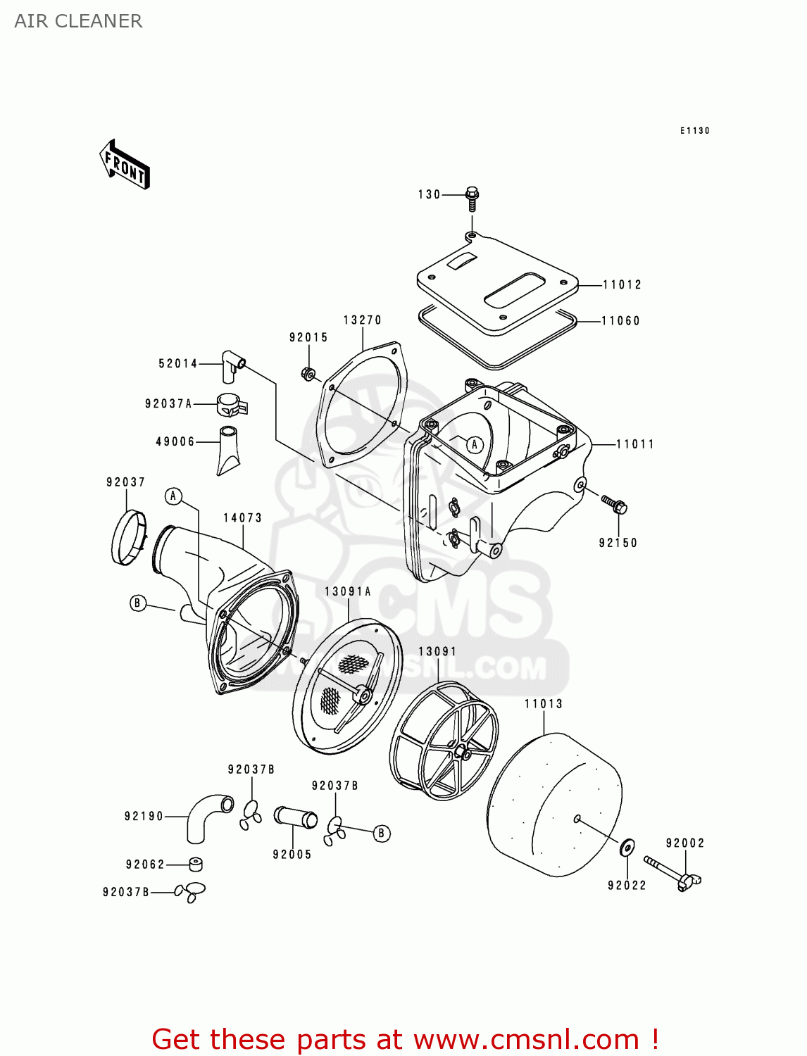 AIR CLEANER KLX300A5 KLX300R 2000 EUROPE FR