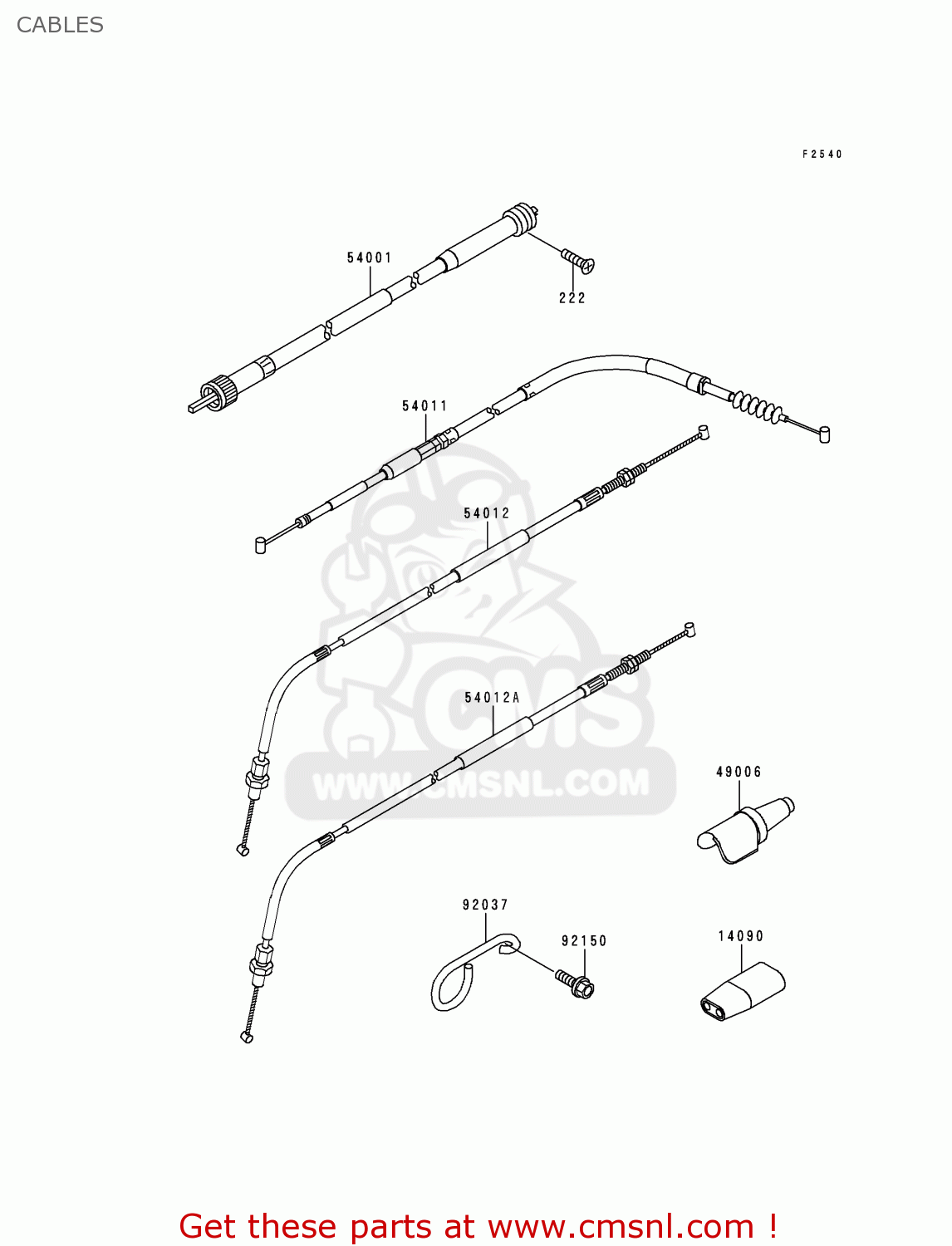 CABLES KLX300A5 KLX300R 2000 EUROPE FR