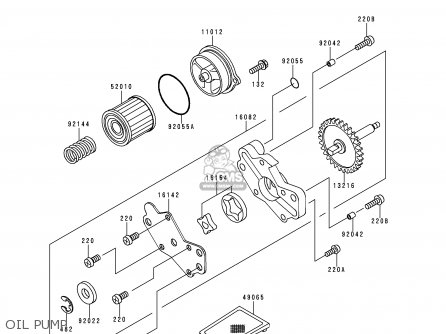 OIL PUMP - KLX300A5 KLX300R 2000 EUROPE FR
