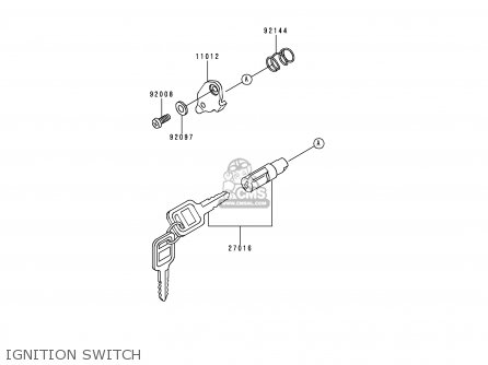 IGNITION SWITCH - KLX300A5 KLX300R 2000 EUROPE FR