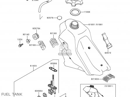 FUEL TANK - KLX300A5 KLX300R 2000 USA CALIFORNIA CANADA