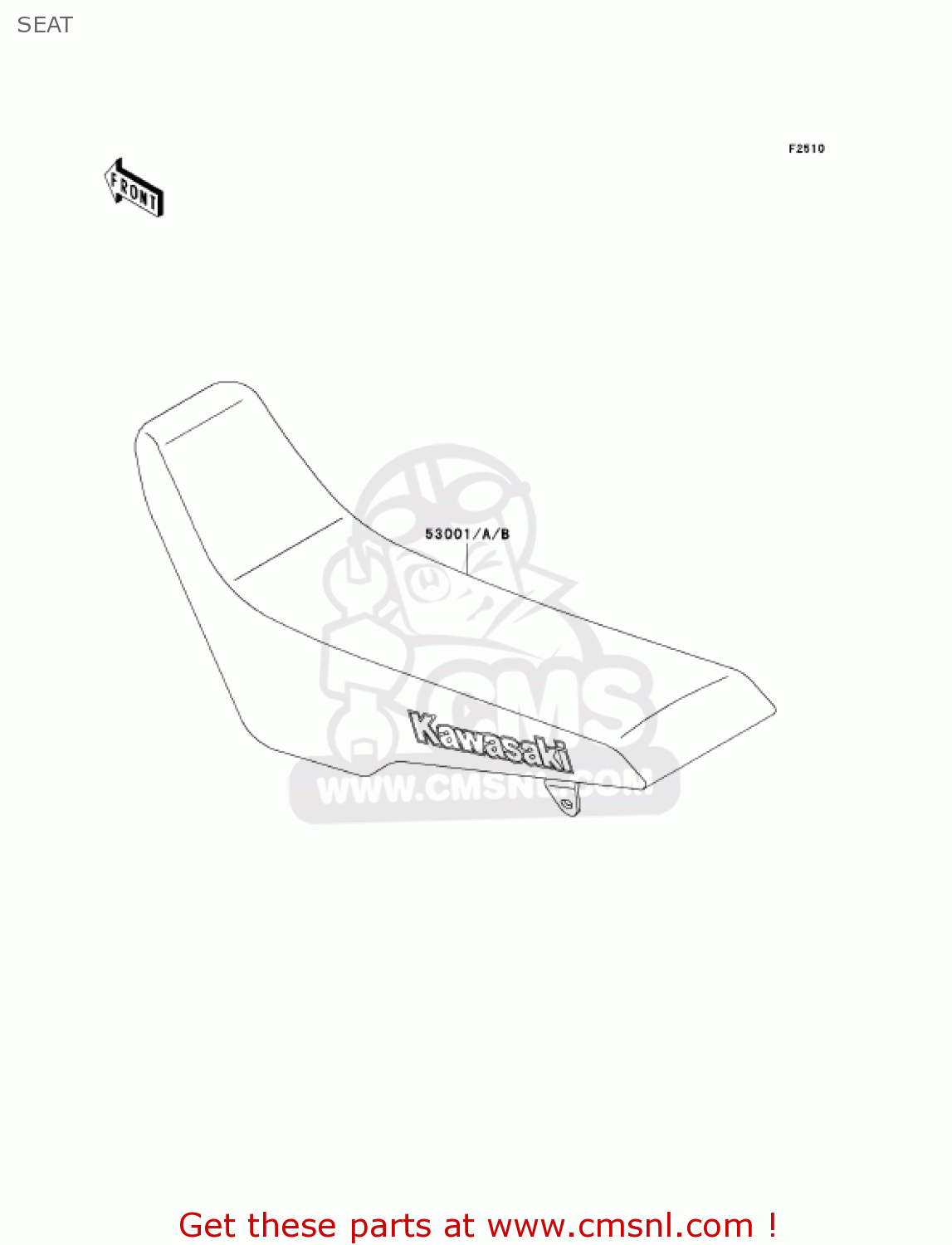 SEAT KLX300A6 KLX300R 2001 USA CALIFORNIA CANADA