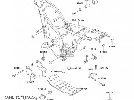 FRAME FITTINGS - KLX300A6 KLX300R 2001 USA CALIFORNIA CANADA