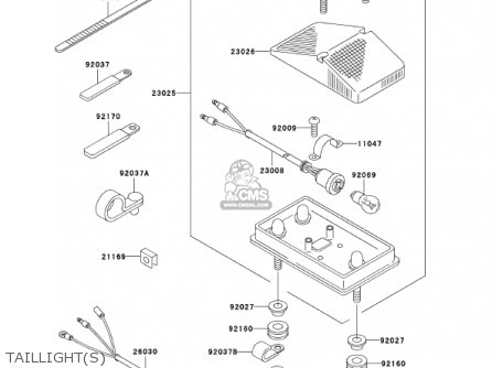 TAILLIGHT(S) - KLX300A6 KLX300R 2001 USA CALIFORNIA CANADA