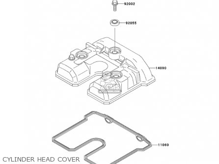 CYLINDER HEAD COVER - KLX300A6 KLX300R 2001 USA CALIFORNIA CANADA