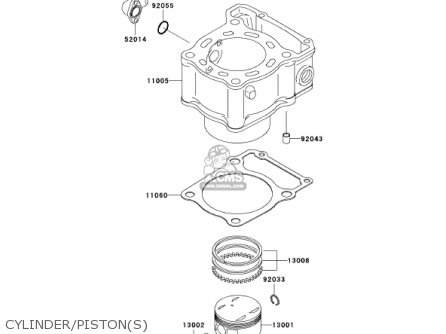 CYLINDER/PISTON(S) - KLX300A6 KLX300R 2001 USA CALIFORNIA CANADA