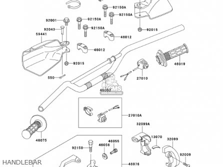 HANDLEBAR - KLX300A6 KLX300R 2001 USA CALIFORNIA CANADA