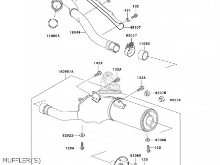 MUFFLER(S) - KLX300A6 KLX300R 2001 USA CALIFORNIA CANADA