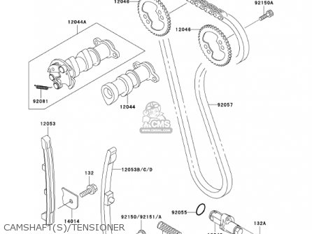 CAMSHAFT(S)/TENSIONER - KLX300A6 KLX300R 2001 USA CALIFORNIA CANADA
