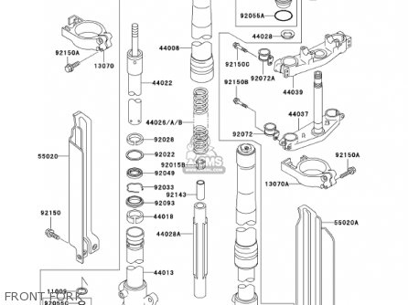 FRONT FORK - KLX300A6 KLX300R 2001 USA CALIFORNIA CANADA