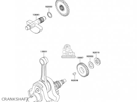 CRANKSHAFT - KLX300A6 KLX300R 2001 USA CALIFORNIA CANADA