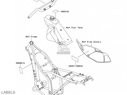 LABELS - KLX300A6 KLX300R 2001 USA CALIFORNIA CANADA
