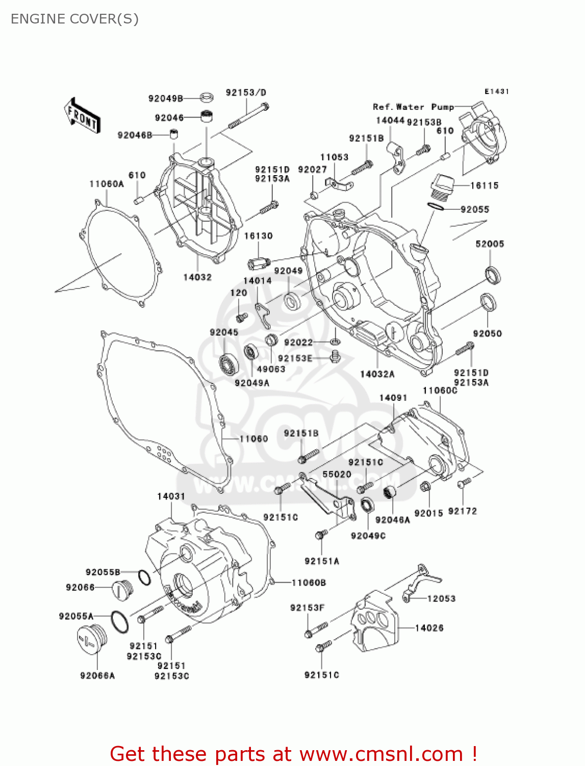 ENGINE COVER(S) KLX300A6F KLX300R 2006 USA CALIFORNIA CANADA