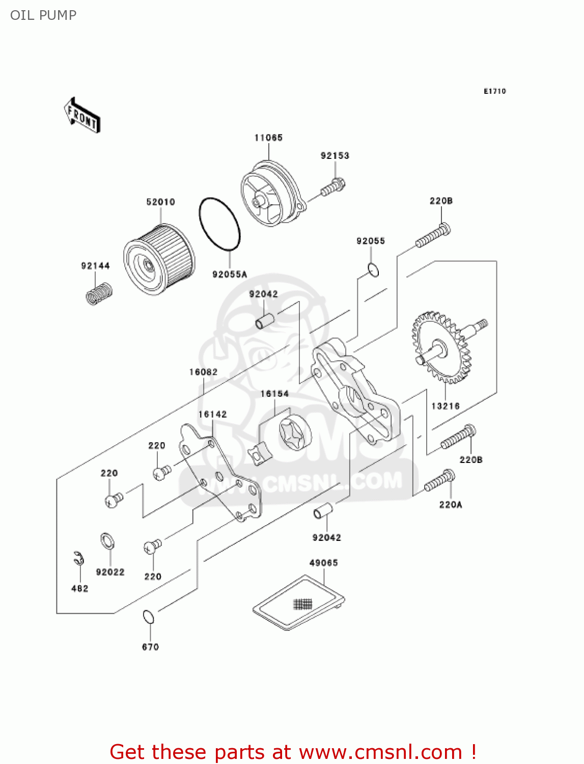 OIL PUMP KLX300A6F KLX300R 2006 USA CALIFORNIA CANADA