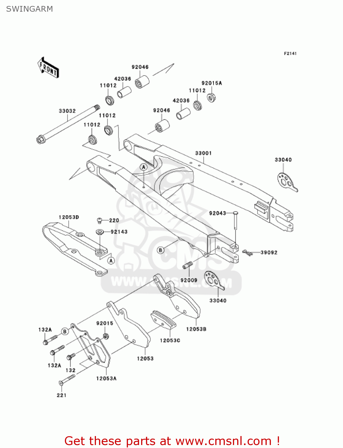 SWINGARM KLX300A6F KLX300R 2006 USA CALIFORNIA CANADA