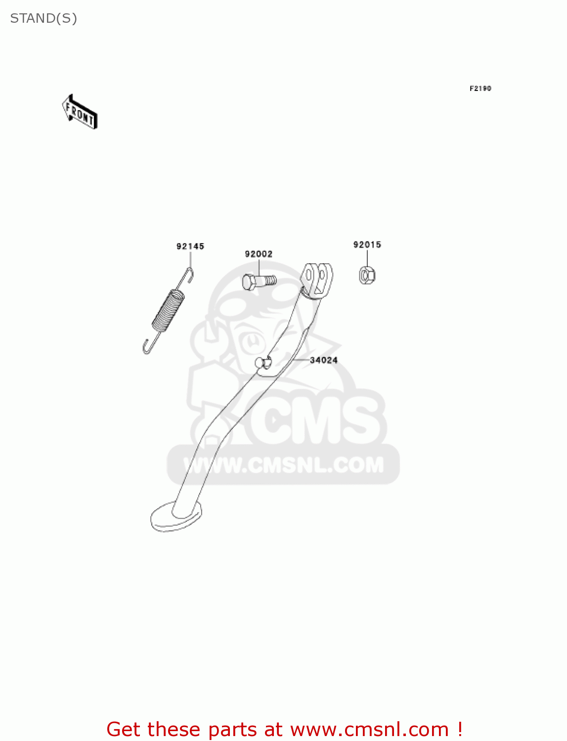 STAND(S) KLX300A6F KLX300R 2006 USA CALIFORNIA CANADA