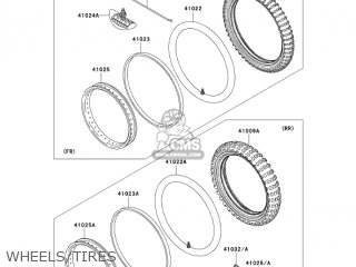 WHEELS/TIRES - KLX300A6F KLX300R 2006 USA CALIFORNIA CANADA