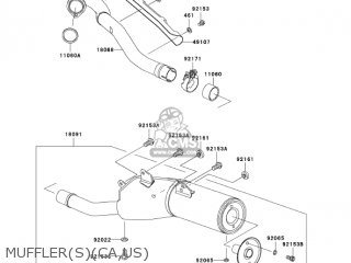 MUFFLER(S)(CA,US) - KLX300A6F KLX300R 2006 USA CALIFORNIA CANADA