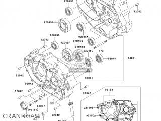 CRANKCASE - KLX300A6F KLX300R 2006 USA CALIFORNIA CANADA